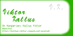 viktor kallus business card